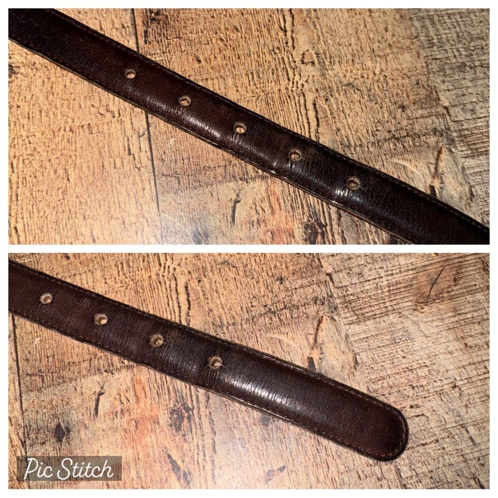 Vintage Coach 6600 Mocha Brown Leather Belt Size 32 - Picture 4 of 10